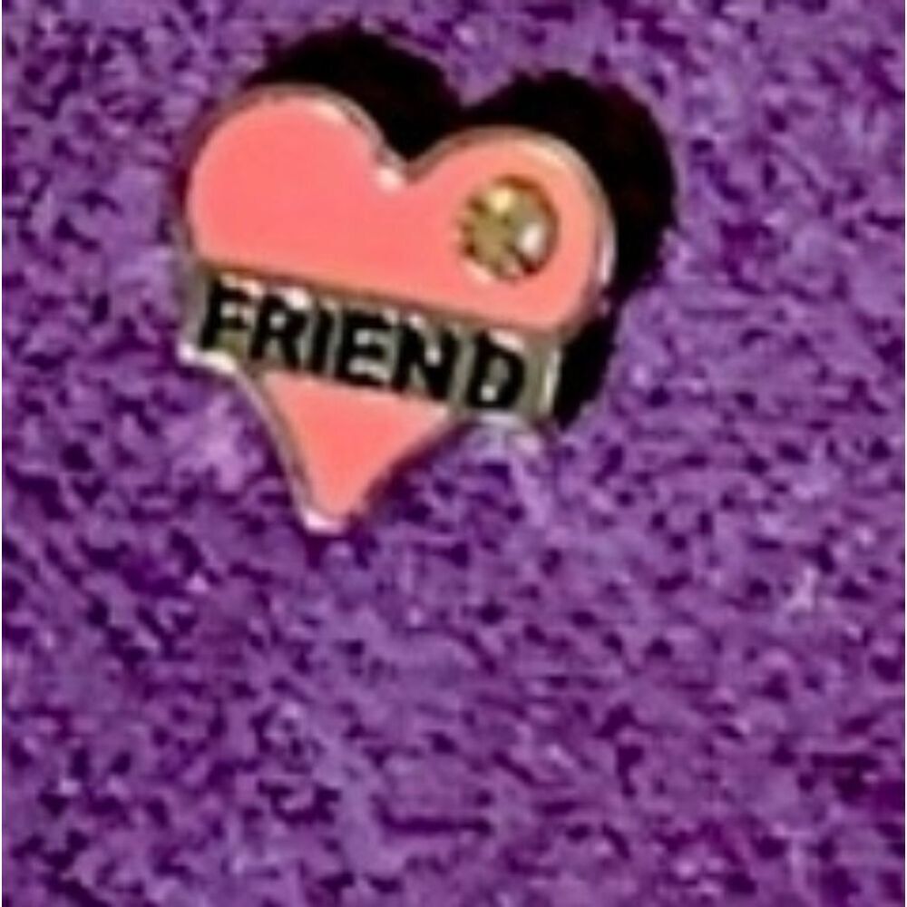 Pink "FRIEND" Heart Charm For Floating Lockets - Picture 2 of 4